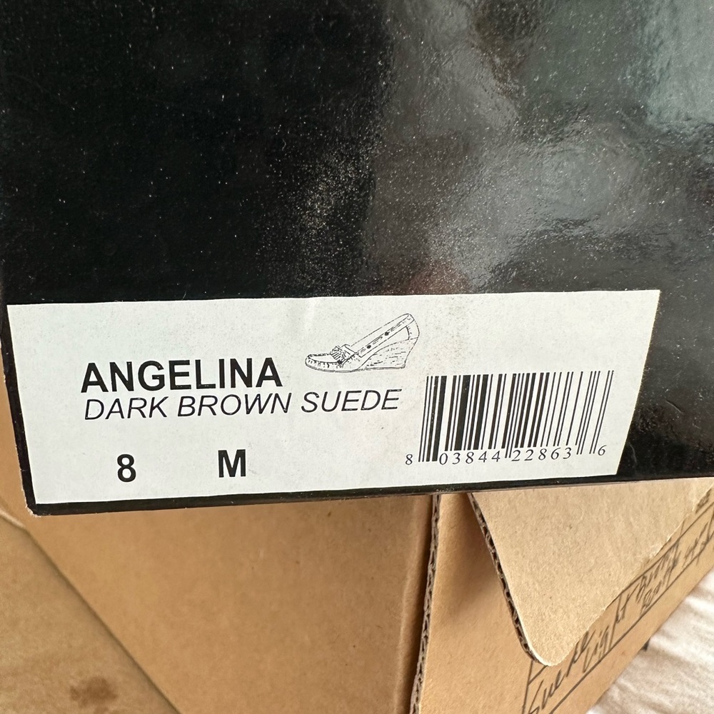 Sam Edelman Angelina Brown Moccasins with Fringe and Wedge Heel - Picture 8 of 8